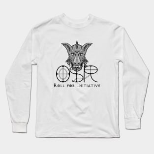 Dragon Head OSR Roll for Initiative Long Sleeve T-Shirt